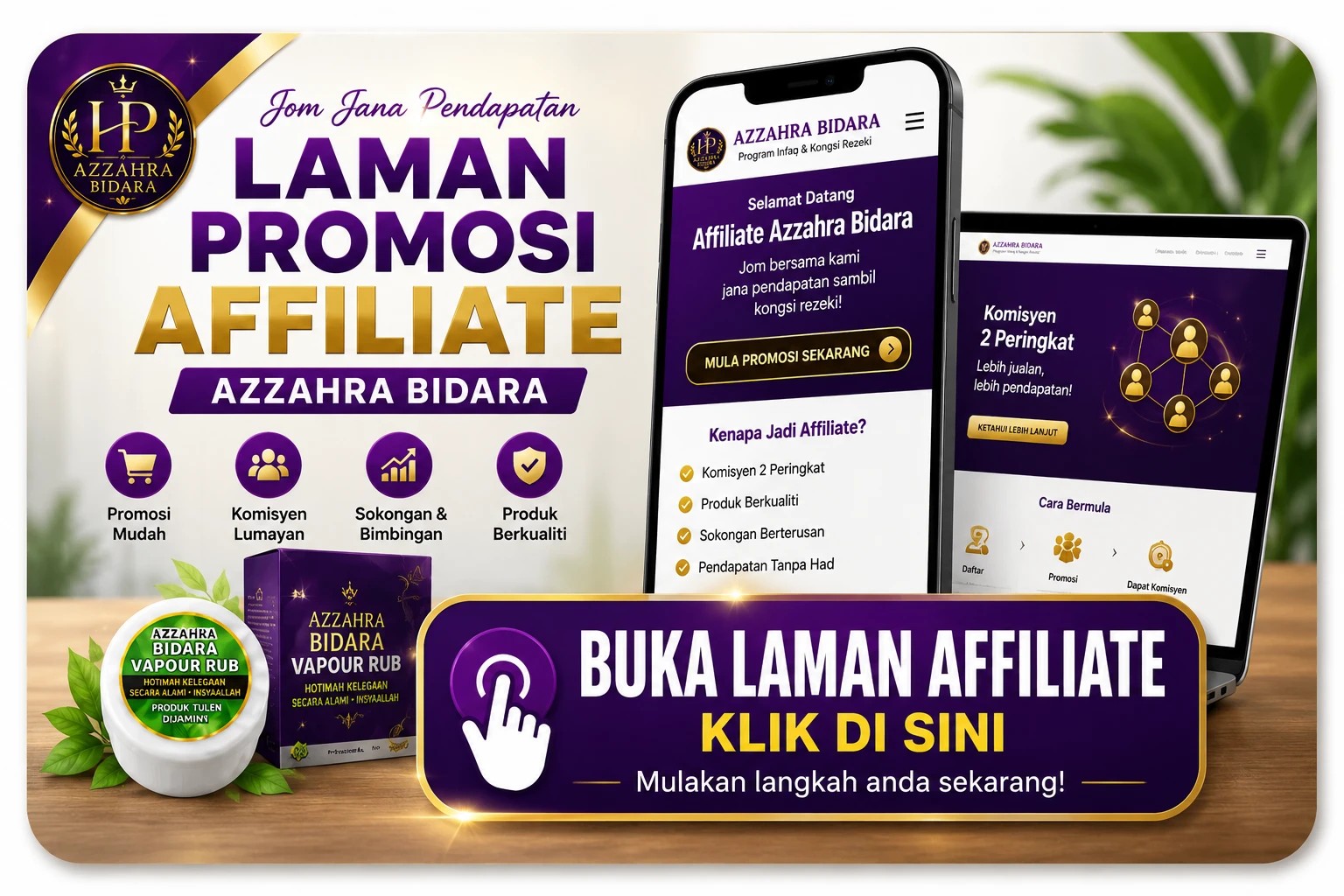 Buka Laman Affiliate Azzahra Bidara